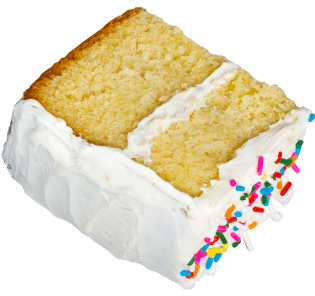 Slice of birthday cake